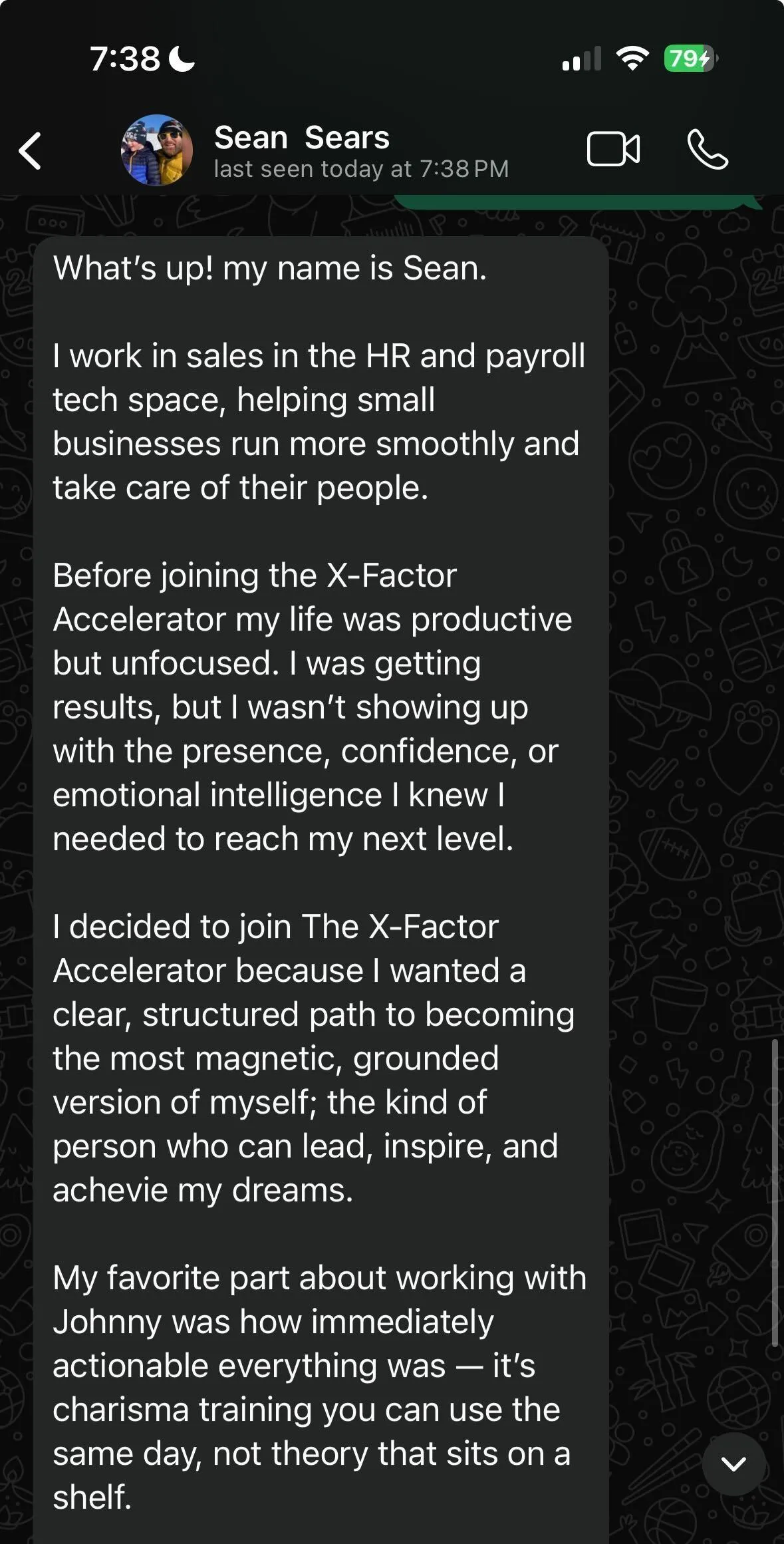 Text testimonial about XFA transformation
